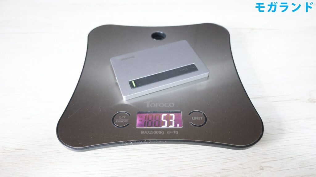 重さは実測で約53g