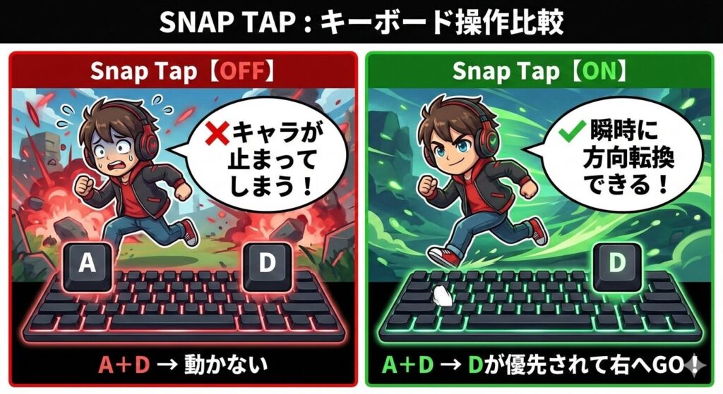 スナップタップの図