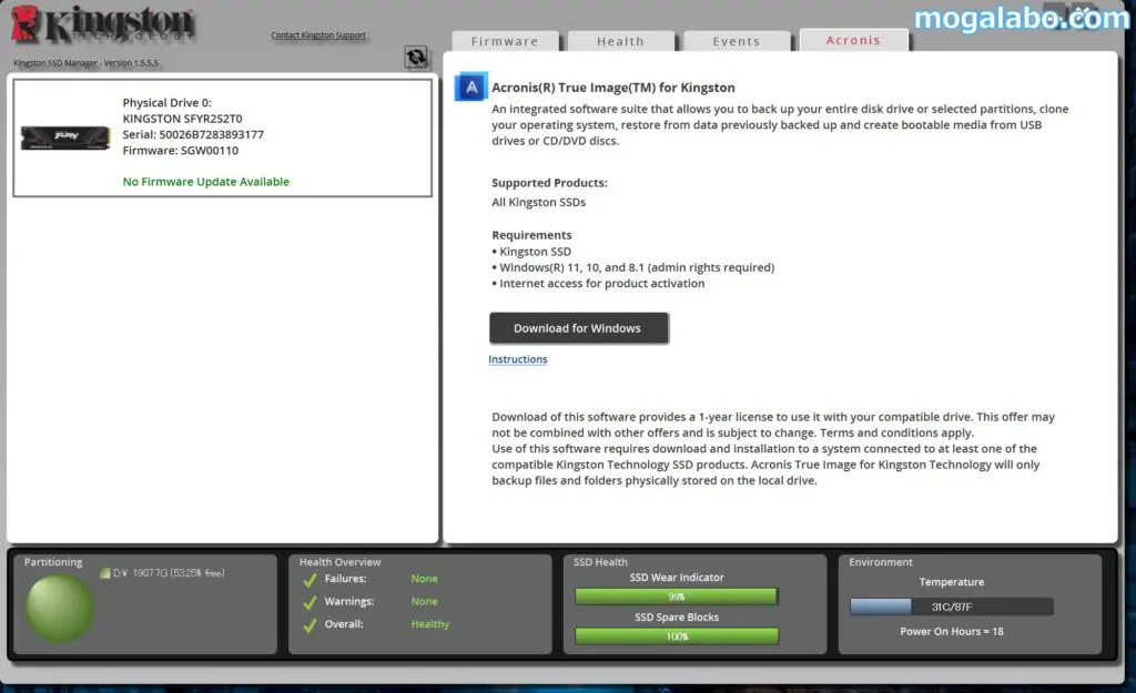 Kingston SSD Manager