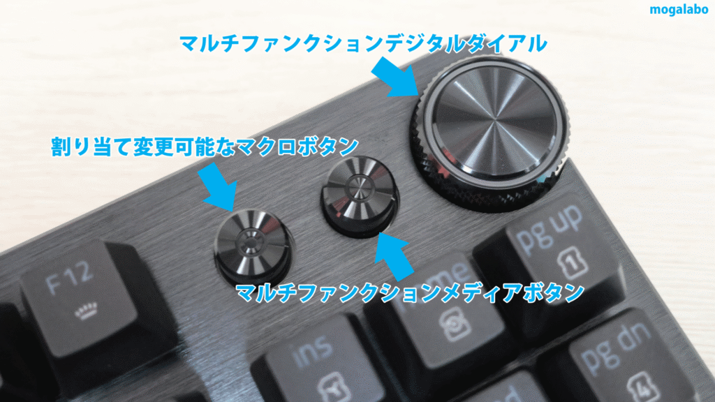 マルチメディアボタンとダイアル