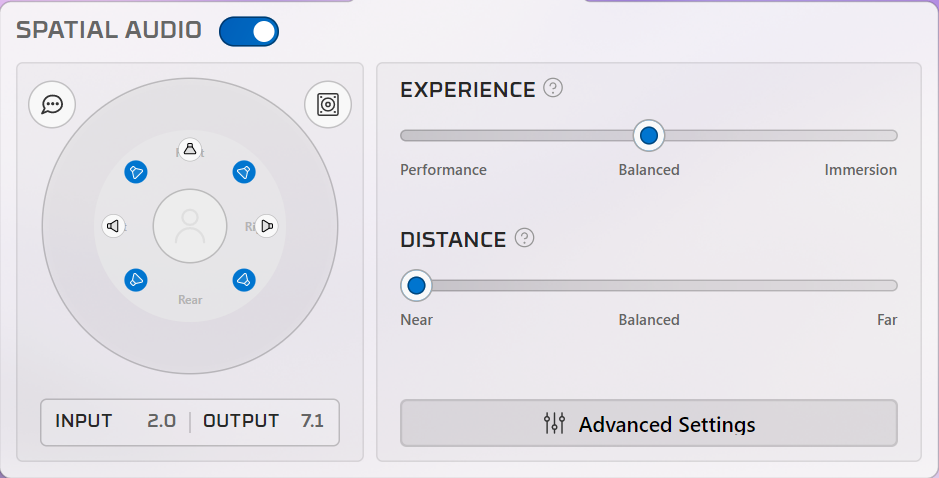 Spatial Audioの設定