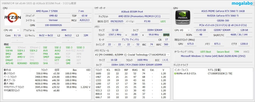 システム構成（VRAM16GB版）