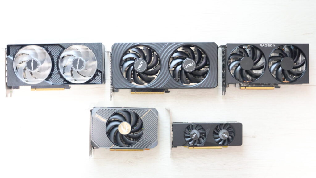 RTX 5060 Ti 8GB、RTX 5060、RTX 5050、RTX 3050、RX 7600